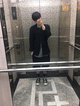 「darkwear」｜Season Taiさん（メンズ・180cm）の春コーディネート