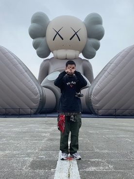 「ROTHCO（ロスコ）のアイテム（チノパンツ）」を使った、Season Taiさん（メンズ・180cm）の冬コーディネート