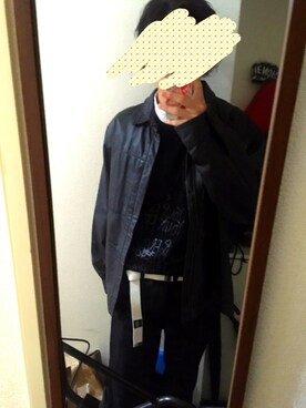 「ノーカラーシャツ」｜「アイテム（その他アウター）」を使った、ゆーんさん（メンズ・172cm）の春コーディネート