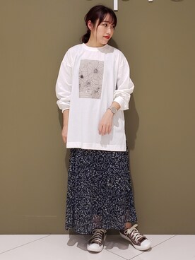 「アクティブ」｜「アイテム（スカート）」を使った、manaCAさん（レディース・151cm）の秋コーディネート