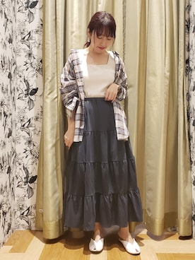 「ブラウン×ブラック」｜「アイテム（ワンピース/ドレス）」を使った、manaCAさん（レディース・151cm）の秋コーディネート