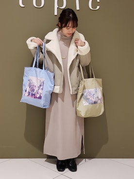 「お揃い」｜「アイテム（ジャケット/アウター）」を使った、manaCAさん（レディース・151cm）の冬コーディネート