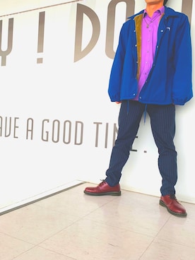 「STUSSY（ステューシー）のアイテム（ナイロンジャケット）」を使った、チャ～リ～ウッディ♪さん（メンズ・180cm）の春コーディネート