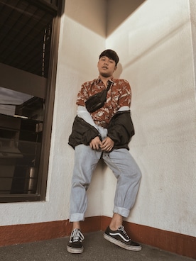 「fannypack」｜Edelleさん（メンズ・180cm）の冬コーディネート