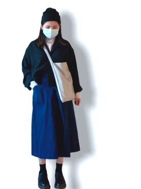 「西裝外套」｜「アイテム（帽子）」を使った、yiizhnn さん（レディース・160cm）の冬コーディネート