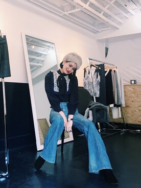 「HENZALOSANGELES」｜LENA HENZAさん（レディース・161cm）の冬コーディネート