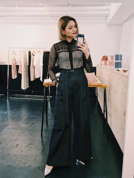 「HENZALOSANGELES」｜LENA HENZAさん（レディース・161cm）の春コーディネート
