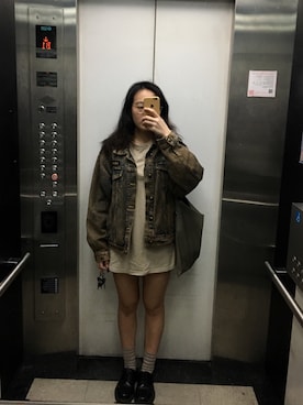 「RUST（ラスト）のアイテム（バッグ）」を使った、Helenさん（レディース・162cm）の冬コーディネート