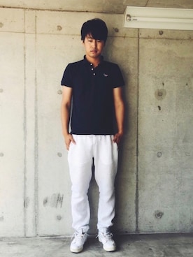 「メゾン キツネ(MAISON KITSUNE)」｜「アイテム（スニーカー）」を使った、koki-chan さん（メンズ・180cm）の夏コーディネート