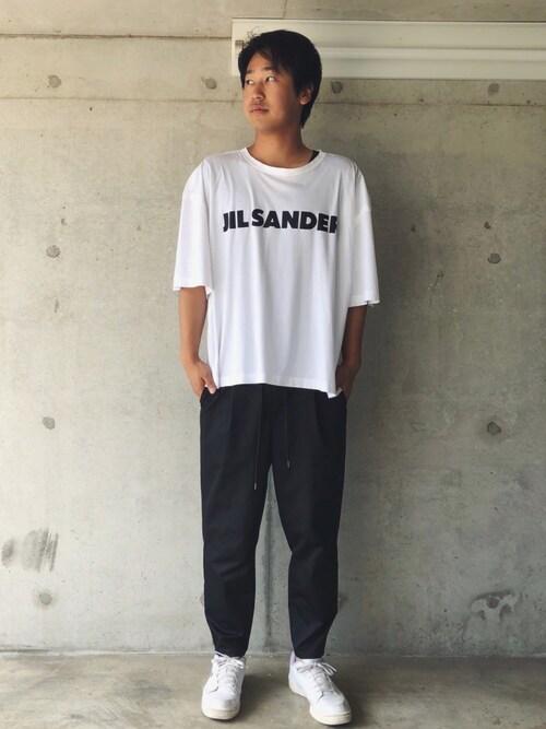 【極美品】JIL SANDER ロゴプリント ビッグTシャツ M