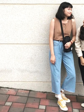 「義大世界」｜氈茸rongさん（レディース・164cm）の冬コーディネート