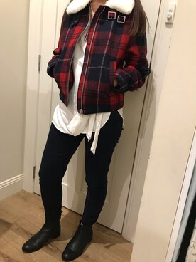 「H&M（エイチ・アンド・エム）のアイテム（その他アウター）」を使った、charlieさん（レディース・163cm）の春コーディネート