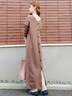 後ろボタンワンピース の人気ファッションコーディネート Wear