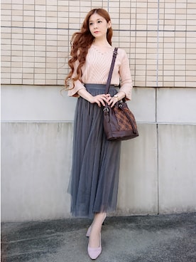 「フォロー、イイネ、お気に入り登録お願いします♡」｜「アイテム（パンプス）」を使った、mocoさん（レディース・160cm）の冬コーディネート