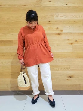 「リネン素材」｜coen ゆんさむさん（レディース・148cm）の秋コーディネート