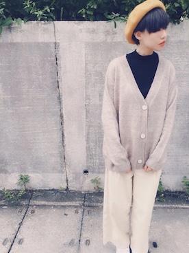 「NET（ネット）のアイテム（ハンチング/ベレー帽）」を使った、agyness さん（レディース・163cm）の冬コーディネート