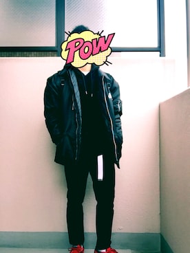 「NOのアイテム（ファッション雑貨）」を使った、矢島やじさん（メンズ・167cm）の春コーディネート