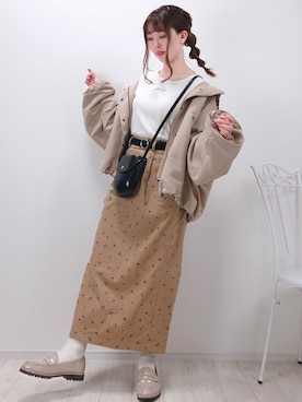 「レトロ」｜「アイテム（マウンテンパーカー）」を使った、ayachan❀さん（レディース・150cm）の冬コーディネート