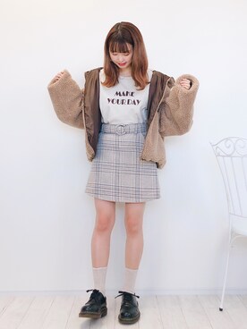 「ZOZOでしか買えない」｜「アイテム（ブルゾン）」を使った、ayachan❀さん（レディース・150cm）の冬コーディネート