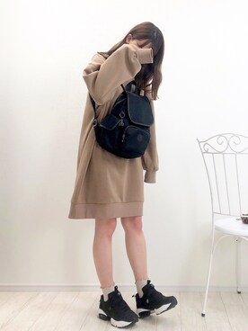 「ゆるカジ」｜「アイテム（ワンピース/ドレス）」を使った、ayachan❀さん（レディース・150cm）の冬コーディネート