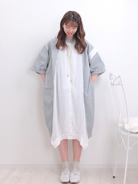 「部屋着」｜「アイテム（ワンピース/ドレス）」を使った、ayachan❀さん（レディース・150cm）の春コーディネート
