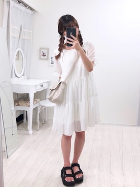 ティアードミニワンピースを使った人気ファッションコーディネート Wear