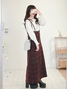 「sakishimatokyo」｜「アイテム（ジャンパースカート）」を使った、ayachan❀さん（レディース・150cm）の秋コーディネート