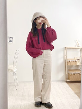 赤パーカー のレディース人気ファッションコーディネート Wear