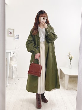 「sakishimatokyo（サキシマトーキョー）のアイテム（チェスターコート）」を使った、ayachan❀さん（レディース・150cm）の冬コーディネート