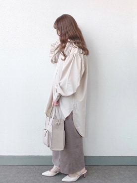 「オーバーサイズシャツ」｜「アイテム（その他）」を使った、ayachan❀さん（レディース・150cm）の冬コーディネート