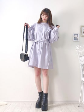 「Per sist ence（パーシエンス）のアイテム（ワンピース/ドレス）」を使った、ayachan❀さん（レディース・150cm）の冬コーディネート