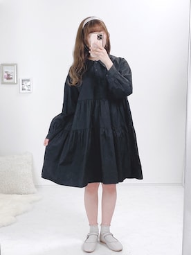 「sakishimatokyo（サキシマトーキョー）のアイテム（シャツワンピース）」を使った、ayachan❀さん（レディース・150cm）の春コーディネート
