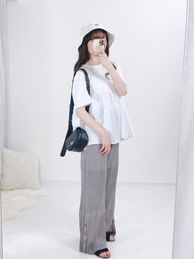 「sakishimatokyo（サキシマトーキョー）のアイテム（パンツ）」を使った、ayachan❀さん（レディース・150cm）の春コーディネート