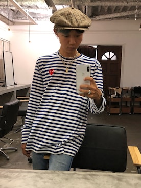 「SOLARIS&Co.（ソラリス）のアイテム（ハンチング/ベレー帽）」を使った、jin0109さん（メンズ・163cm）の冬コーディネート