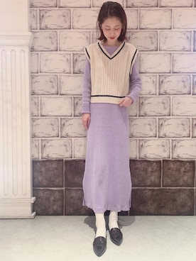 「CONSCIOUS DAY（コンシャスデイ）のアイテム」を使った、maiさん（レディース・160cm）の冬コーディネート