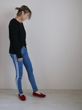 「SUGAR BISKET（シュガービスケット）のアイテム（スウェット）」を使った、skymyさん（レディース・154cm）の秋コーディネート