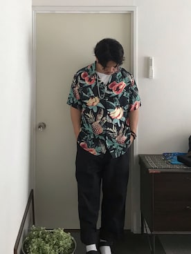 「H&M（エイチ・アンド・エム）のアイテム（シャツ/ブラウス、その他）」を使った、soさん（メンズ・168cm）の秋コーディネート