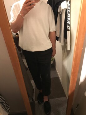 「ZARA（ザラ）のアイテム（パンツ、グレー系）」を使った、soさん（メンズ・168cm）の夏コーディネート