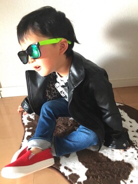 しぶりく◡̈♥︎さん（キッズ・90cm）の春コーディネート