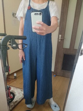 「SM2（エスエムツー）のアイテム（サロペット/オーバーオール）」を使った、美優さん（レディース・163cm）の夏コーディネート