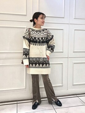 「フェアアイルニット」｜SLOBE IENA（STAFF）さん（レディース・162cm）の冬コーディネート