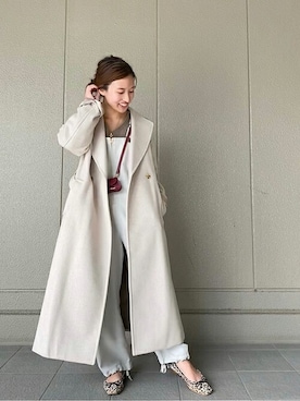 「SLOBE IENA（スローブイエナ）のアイテム（サロペット/オーバーオール）」を使った、SLOBE IENA（STAFF）さん（レディース・154cm）の冬コーディネート