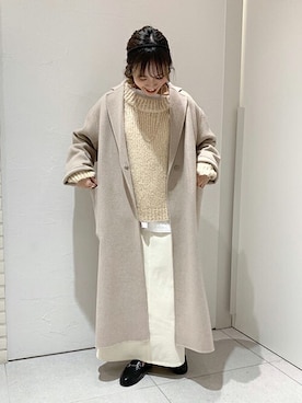 「SLOBE IENA（スローブイエナ）のアイテム（ローファー）」を使った、SLOBE IENA（STAFF）さん（レディース・154cm）の冬コーディネート