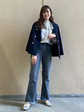 「スローブイエナ」｜「アイテム（その他アウター）」を使った、SLOBE IENA（STAFF）さん（レディース・167cm）の冬コーディネート