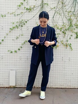 「スローブイエナ」｜「アイテム（その他アウター）」を使った、SLOBE IENA（STAFF）さん（レディース・159cm）の春コーディネート