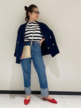 「スローブイエナ」｜「アイテム（その他アウター）」を使った、SLOBE IENA（STAFF）さん（レディース・152cm）の春コーディネート