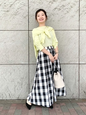 「スローブイエナ」｜「アイテム（アクセサリー）」を使った、SLOBE IENA（STAFF）さん（レディース・155cm）の春コーディネート