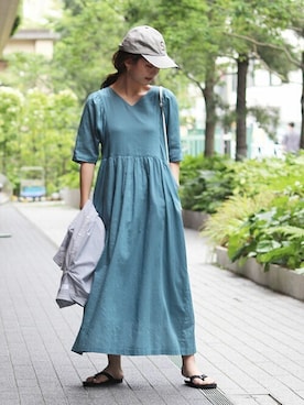 「スローブイエナ」｜「アイテム（帽子）」を使った、SLOBE IENA（STAFF）さん（レディース・159cm）の夏コーディネート
