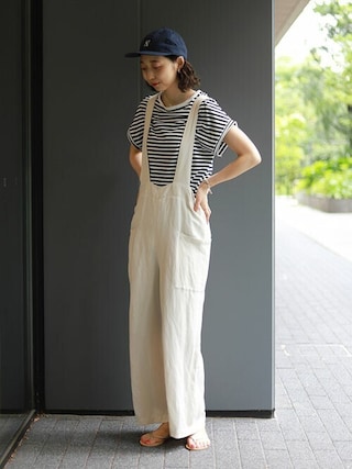 SLOBE IENA（スローブイエナ）の「リネン混オールインワン【手洗い可能