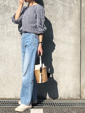 「ALLUMER（アリュメール）のアイテム」を使った、mikaさん（レディース・166cm）の春コーディネート